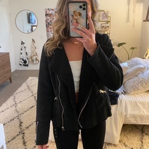 Black moto jacket